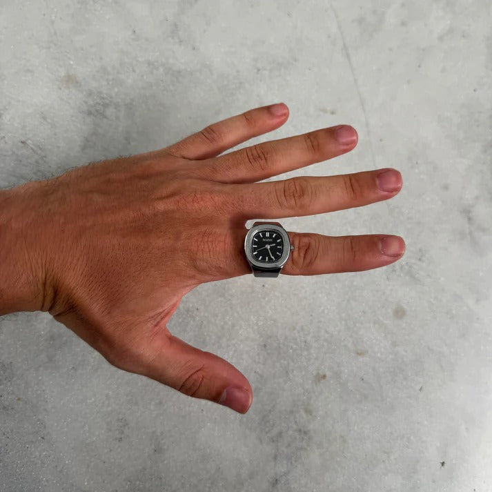 NAUTILUS RING | SILVER BLACK