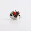 HEART RING AFRODIT | SILVER RED