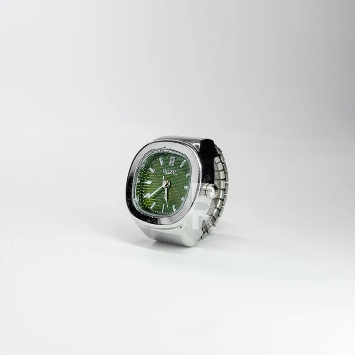 NAUTILUS RING | SILVER GREEN