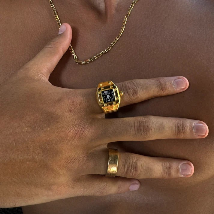 NOTUS RING | GOLD BLACK
