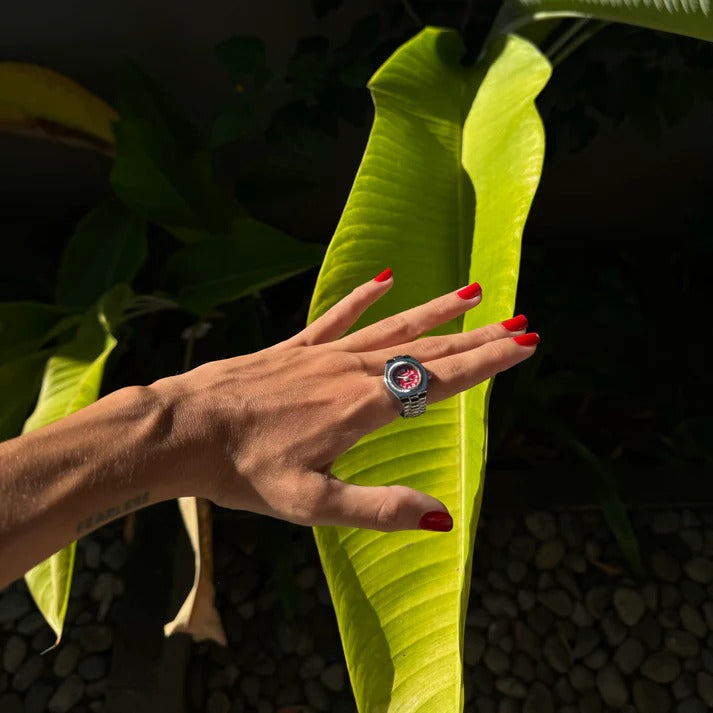 HYPNOS RING | SILVER RED