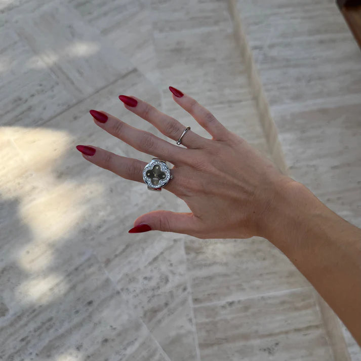 ATHENA RING | SILVER BLACK