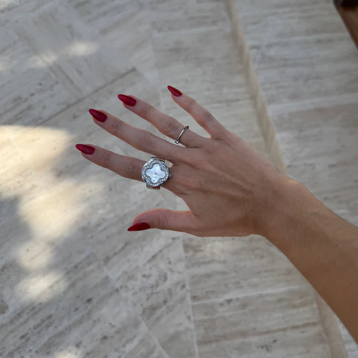 ATHENA RING | SILVER WHITE