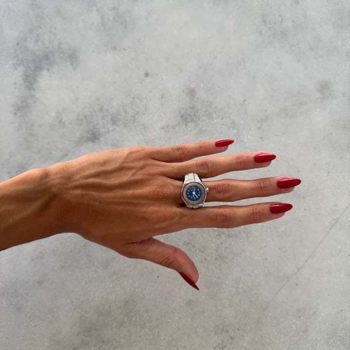 HYPNOS RING | SILVER BLUE