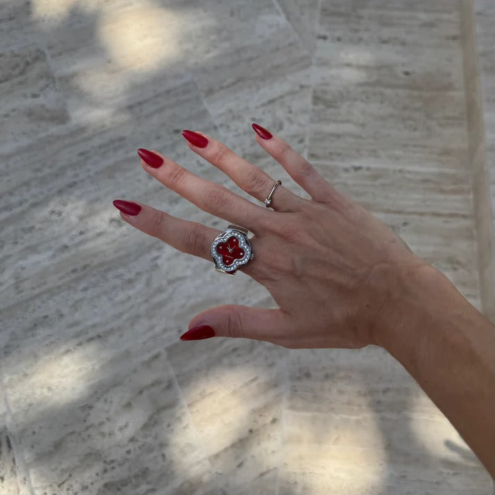 ATHENA RING | SILVER RED