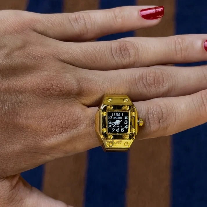 NOTUS RING | GOLD BLACK
