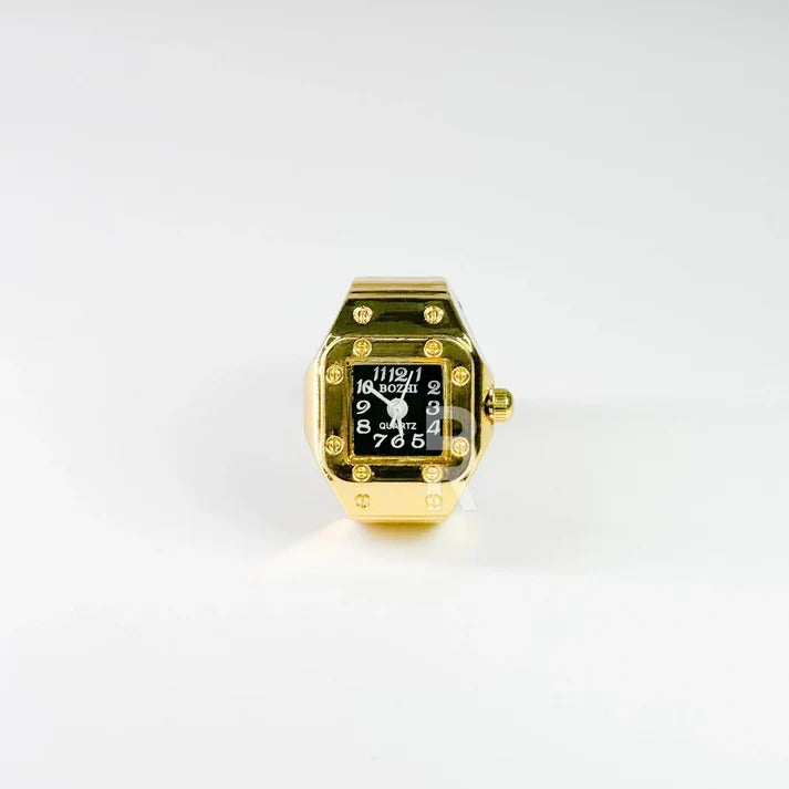 NOTUS RING | GOLD BLACK